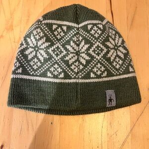 Smartwool Green and White Kids Hat